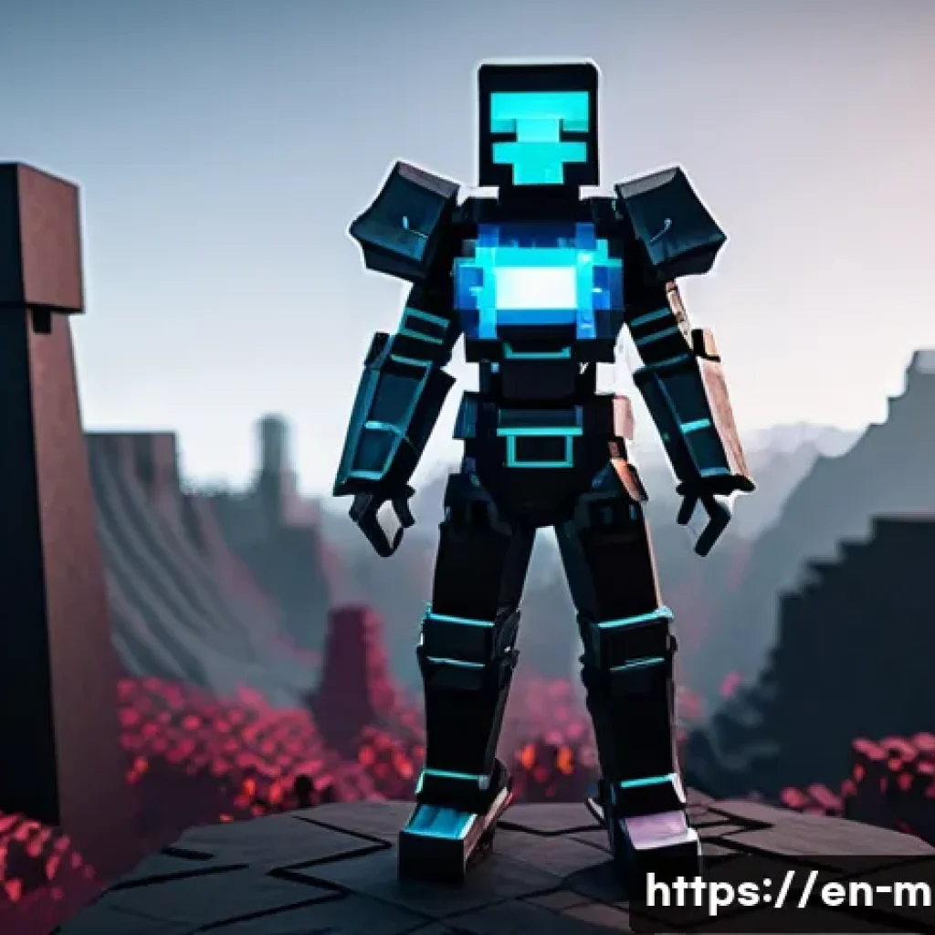 마인크래프트 코스튬 컨테스트 개최 - A highly detailed Minecraft-inspired costume featuring a character wearing pixelated futuristic armo...