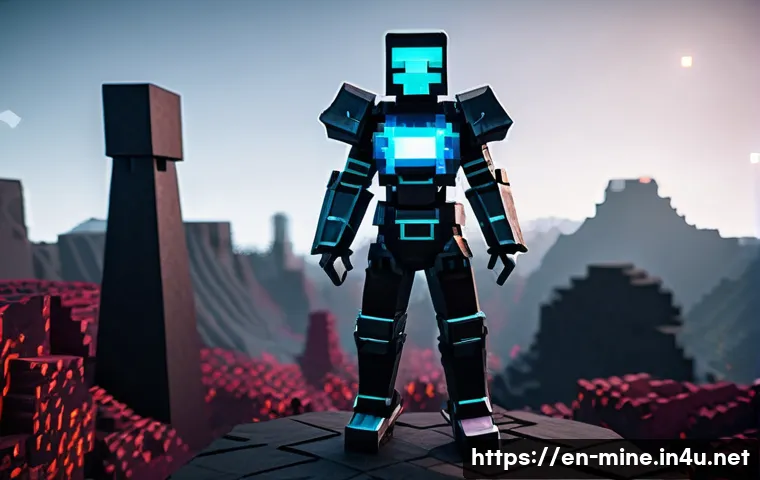 마인크래프트 코스튬 컨테스트 개최 - A highly detailed Minecraft-inspired costume featuring a character wearing pixelated futuristic armo...