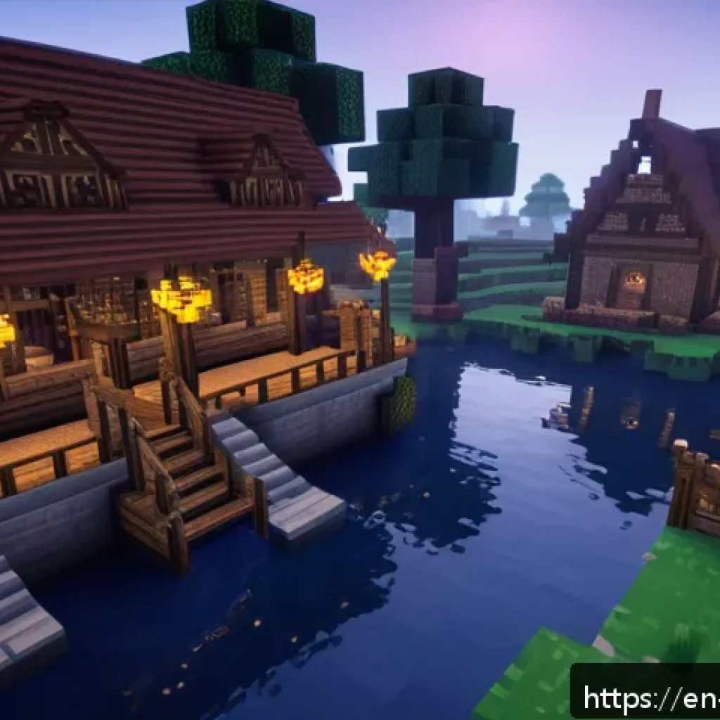 마인크래프트 서버 추천 - A vibrant Minecraft roleplay realm scene featuring custom NPCs with detailed medieval armor and expr...
